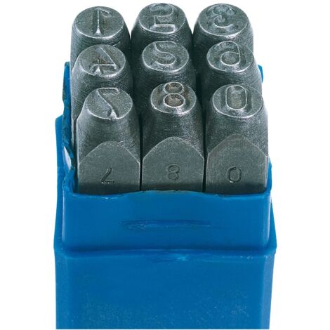 Draper 37338 - Set di stampi con numeri da 0 a 9, 6,35 mm