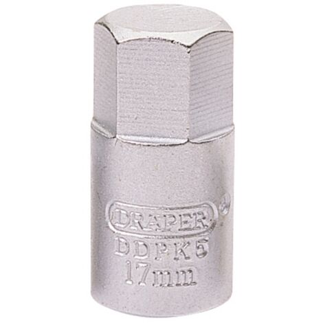 Draper 38323 17mm Hexagon Drain Plug Key for 3/8 Square Drive
