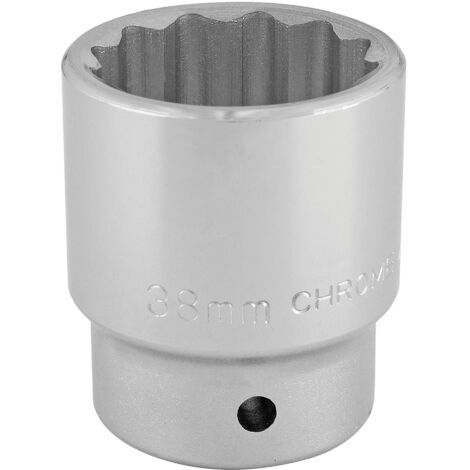 Draper 38mm 12-Point 3/4-Inch Square Drive Metric Socket in Polished Chrome – Bulk Pack of 12