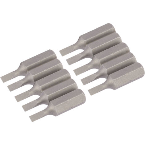 Draper 3mm 1/4 Hex. Plain Slot Insert Bit 25mm Long x 10 (64024)