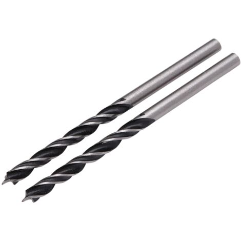 Draper 3mm Brad Point Drill Bit Set – 2-Piece Precision Woodworking Drill Bits (Model 16154)