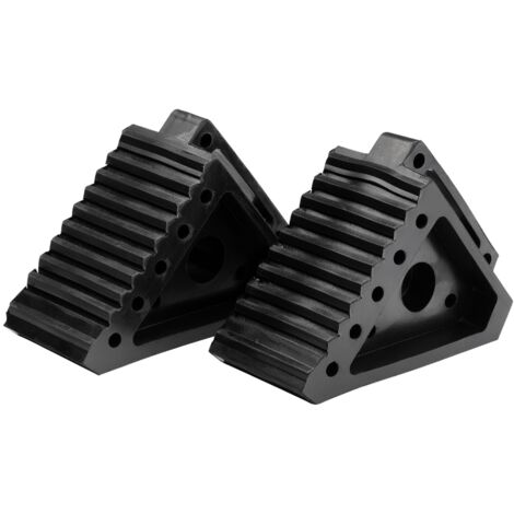 Draper 3T Rubber Wheel Chocks - Heavy-Duty Pair for Vehicle Stability and Safety