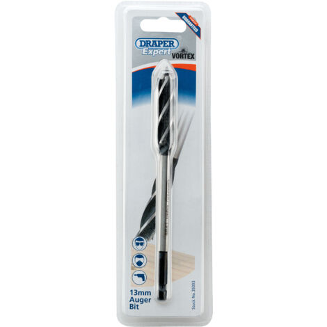 Draper 4-Fluted Auger Bit Set, 13mm Diameter x 165mm Length (Model 35093)