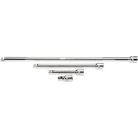 Draper 4-Piece 1/2-Inch Drive Extension Bar Set in Polished Chrome