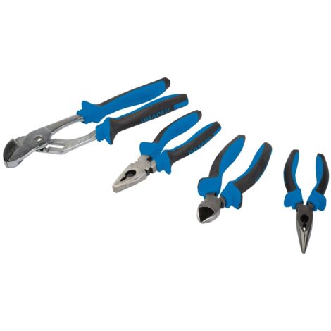 Draper 4-Piece Soft Grip Pliers Set (Model 81147) with Ergonomic Handles for Comfortable and Precise Tool Use
