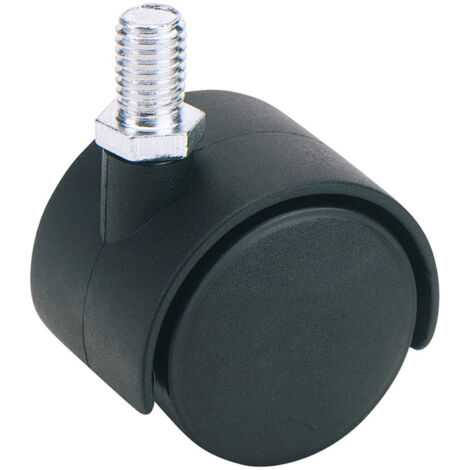 Draper 40mm Diameter Twin Nylon Castor with 25kg Safe Working Load (Model 65464)
