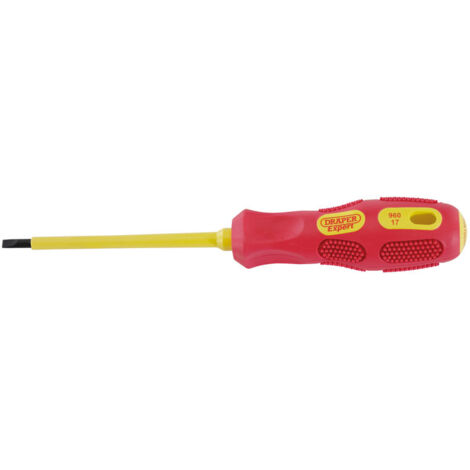 Draper 4.0mm x 100mm Fully Insulated Plain Slot Screwdriver (69213)
