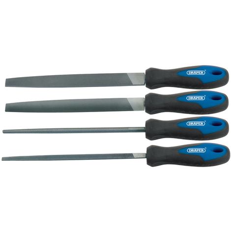Draper 44962 - Set 4 lime con impugnatura Softgrip, 200 mm