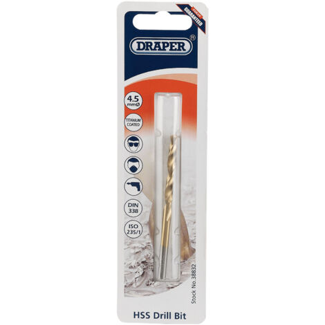 Draper 4.5mm HSS Titanium Drill Bit (38832)