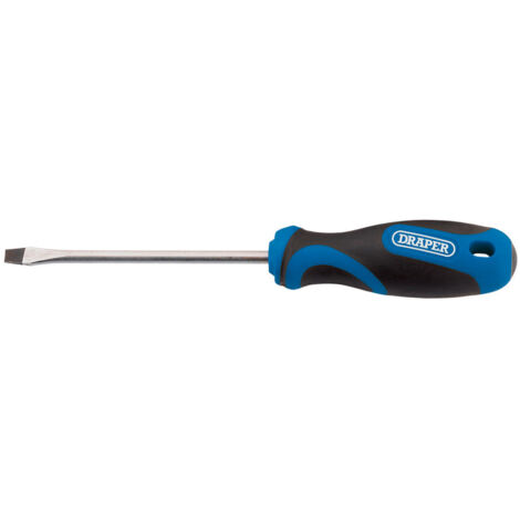 Draper 48922 5.0 x 100mm Flat Head Slot Screwdriver with Soft Grip Handle