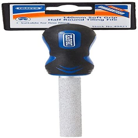 Draper 49421 - Lima semirotonda per piastrelle, 140 mm