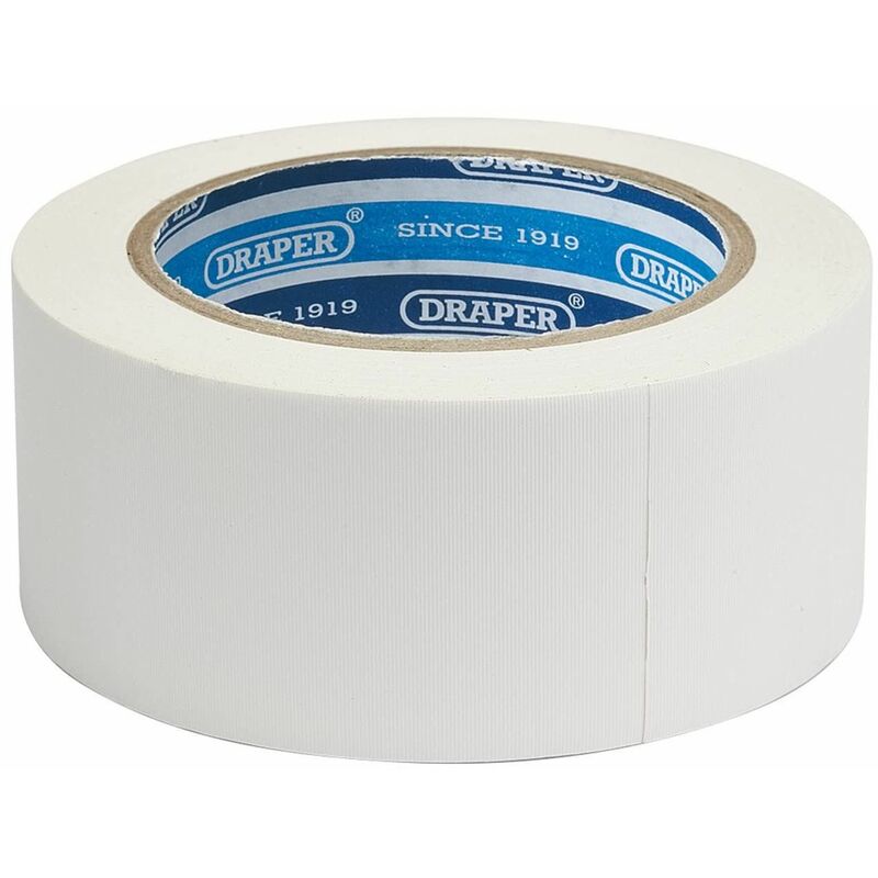 30M x 50mm White Duct Tape Roll (49431) - Draper