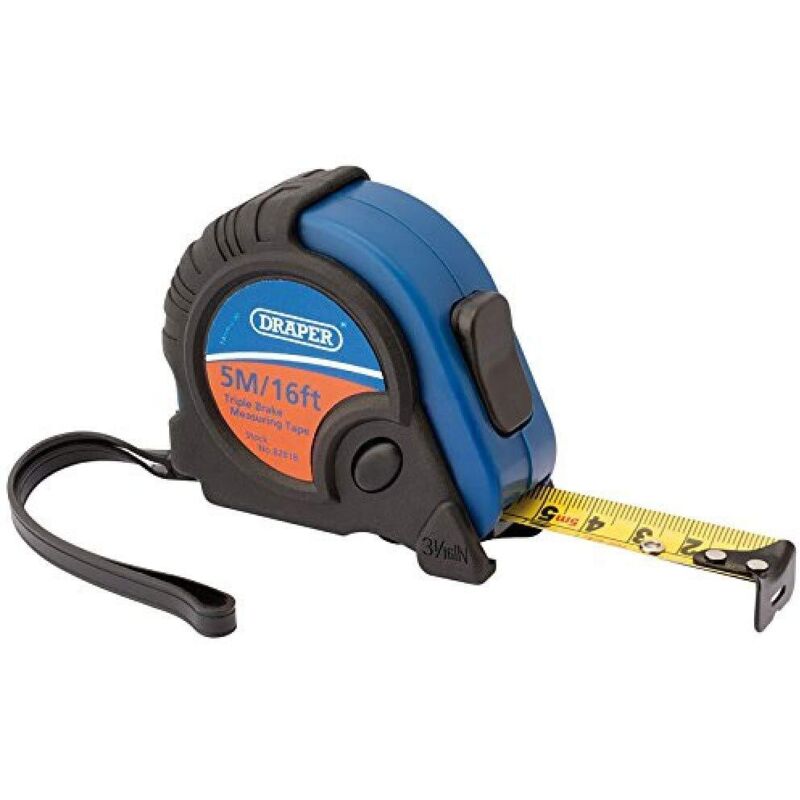 Draper 82818 - Nastro di misurazione professionale, colore: nero e blu, 5 m