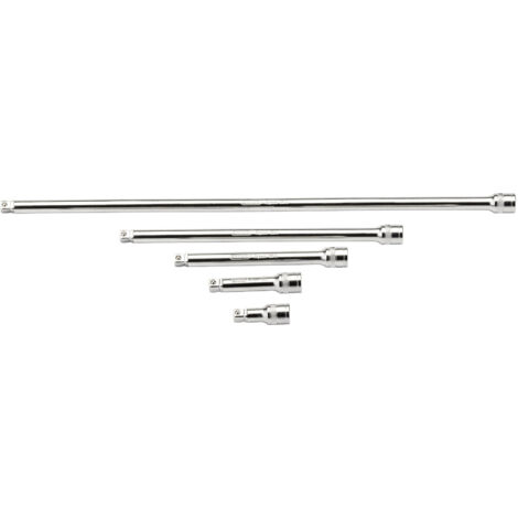 Draper 5-Piece 3/8" Square Drive Satin Chrome Wobble Extension Bar Set (Model 16768)