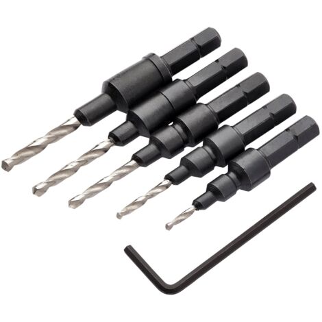 Draper 5-Piece Countersink Set (Model 12431) – Precision Drill Bit Kit for Wood and Metal Finishing