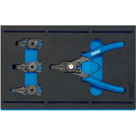 Draper 5-Piece Interchangeable Circlip Pliers Set with 1/4 Drawer EVA Insert Tray (Model 63196)