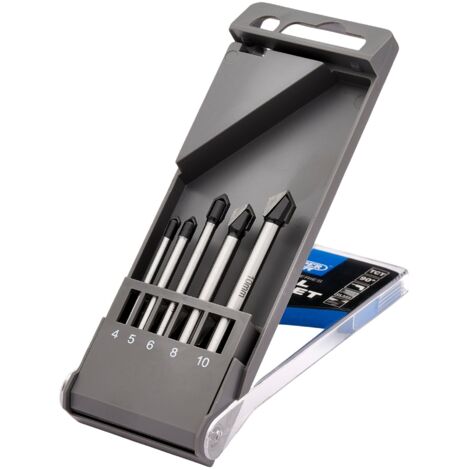 Draper 5-Piece TCT Ceramic Drill Bit Set (Model 10180) for Precision Drilling in Ceramic, Glass, and Tile Materials