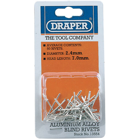 Draper 50 x 2.5mm x 7mm Blind Rivets (13554)