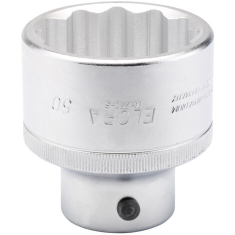 Draper 50mm Bi-Hexagon Socket for 3/4-Inch Drive, 3/4" Square Drive, Metric Size, Heavy-Duty Hexagon Socket