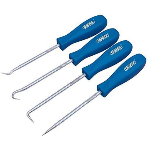 Draper 51763 SETB, set mini ganci e plettri, lunghezza 130 mm, 4 pezzi, blu