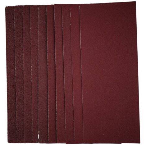 Draper 55753 Assorted Grit 1/3 Sanding Sheets, 93 x 230mm, Pack of 10