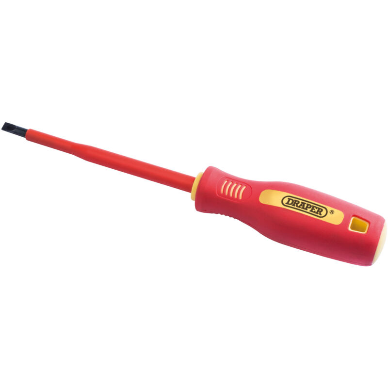 Draper - 5.5mm x 125mm Fully Insulated Plain Slot Screwdriver. (Sold Loose) (46524)