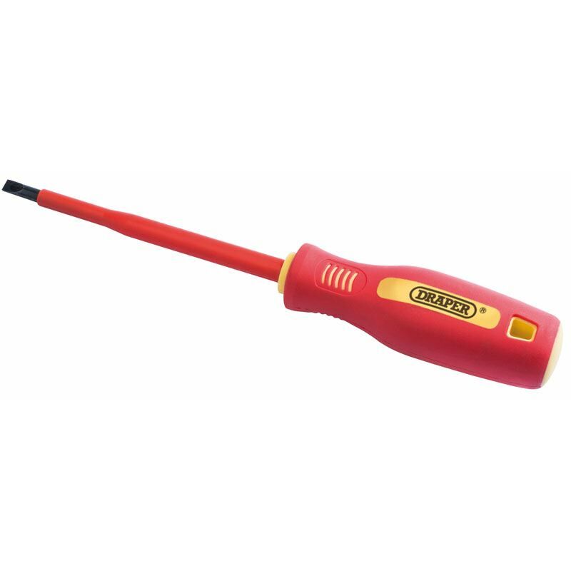 Draper - 5.5mm x 125mm Fully Insulated Plain Slot Screwdriver. (Sold Loose) (46524)