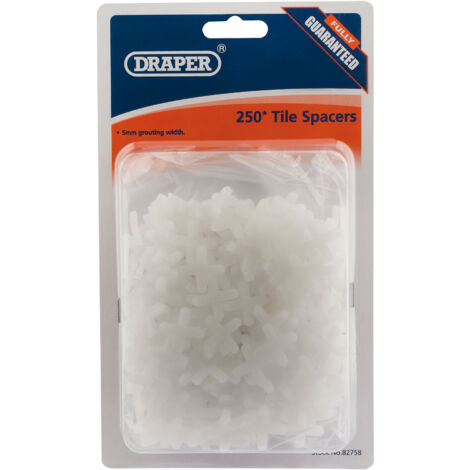 Draper 5mm Tile Spacers Pack of Approximately 250 Pieces - Model 82758