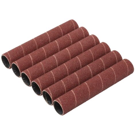 Draper 6-Pack Aluminum Oxide Sanding Sleeves, 19x115mm, Ideal for Grinding and Finishing Applications