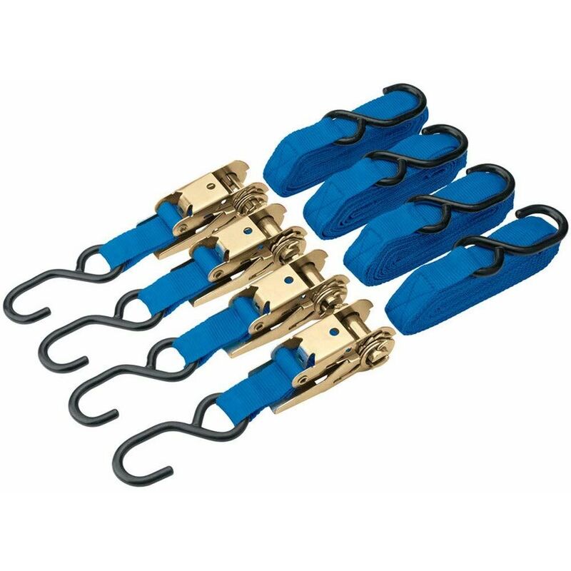 Draper 375kg Ratcheting Tie Down Strap Set (4 Piece) (60960)