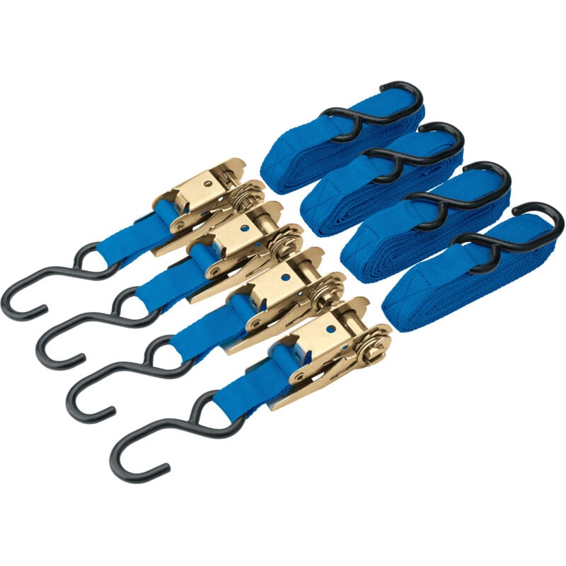 Draper Tools - Draper 375kg Ratcheting Tie Down Strap Set (4 Piece) (60960)