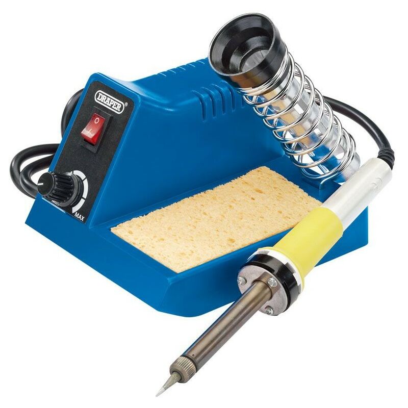 61478 Soldering Iron Station 40w with Cleaning Sponge - Draper