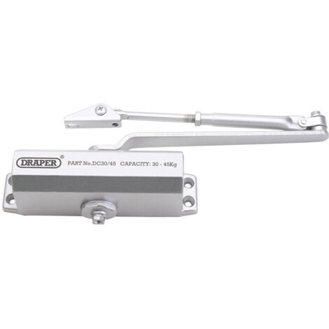 Draper 62893 Adjustable Automatic Door Closer for Doors Weighing 25kg to 45kg