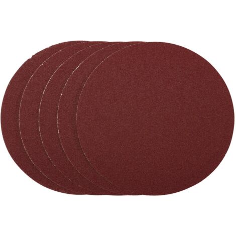 Draper 63026 - Dischi abrasivi, grana 80, confezione da 5, 200 mm, colore: Rosso