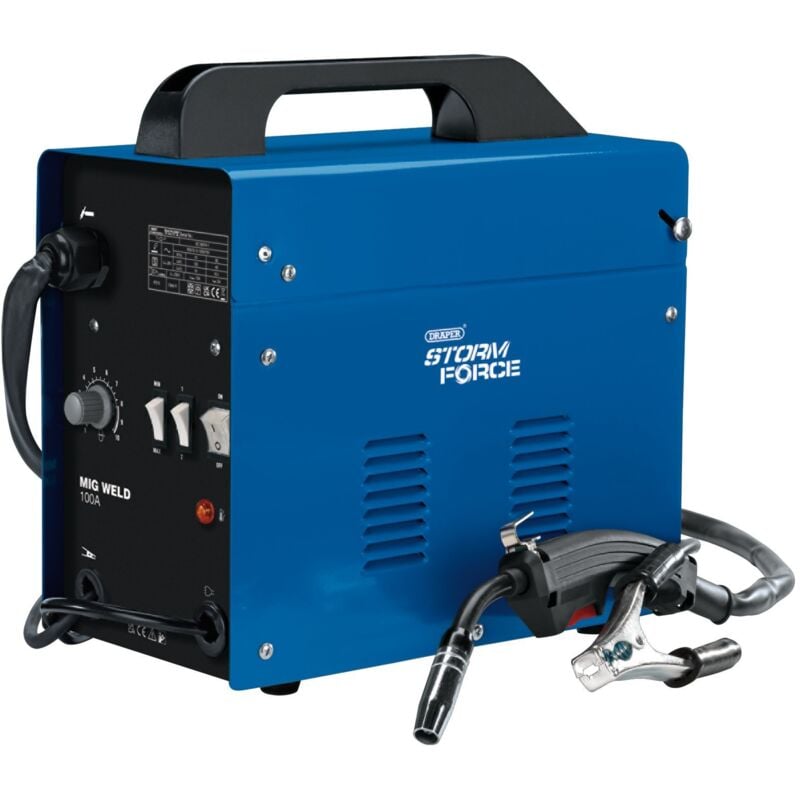 230V Gasless Turbo mig Welder (100A) (63669) - Draper