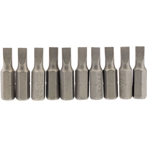 Draper 64027 Hexagonal Point for 4.5mm Slot Inserts, 25mm Length, Pack of 10
