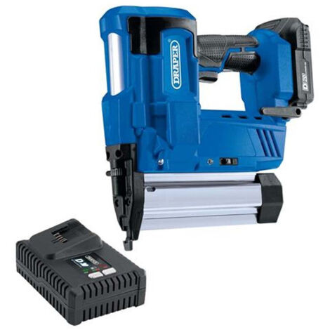 Draper 646 D20 20V Cordless Nail Gun and Stapler Kit with 2.0Ah Battery, Charger, and Storage Case