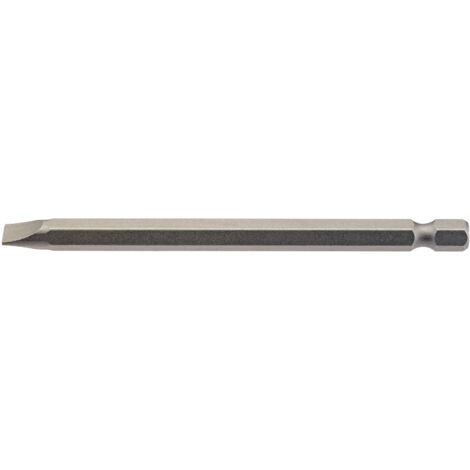 Draper 6.5mm (1/4") Hex Plain Slot Insert Bit, 100mm Long, Model 64351