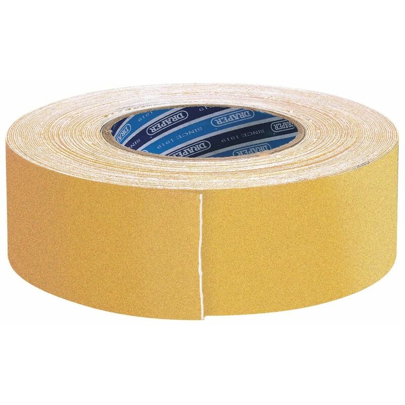 Draper - 18M x 50mm Yellow Heavy Duty Safety Grip Tape Roll (66233)