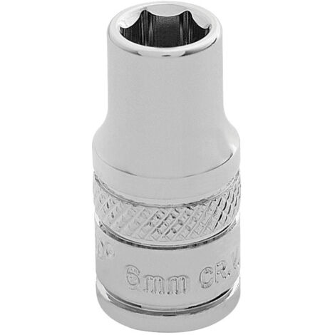 Draper 6mm Hex Socket for 1/4 Inch Drive – Polished Chrome Metric Socket (Model 32453)