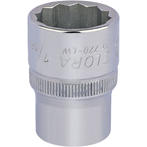Draper 7/16" Whitworth Bi-Hexagon Socket, 1/2" Square Drive, Model 24848