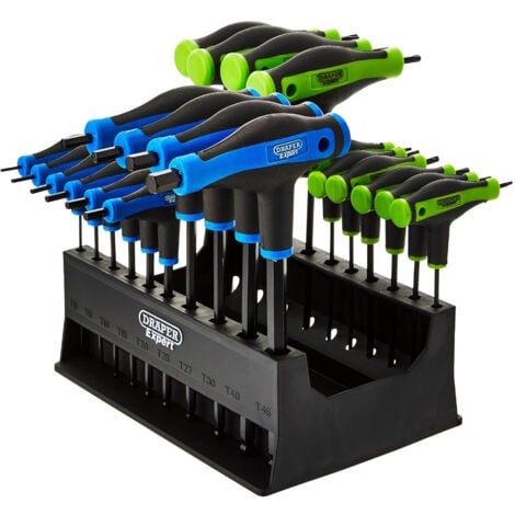 Draper 70388 20 Piece T-Handle Hexagon Allen &amp Torx Key Set 2-10mm / T8-T45