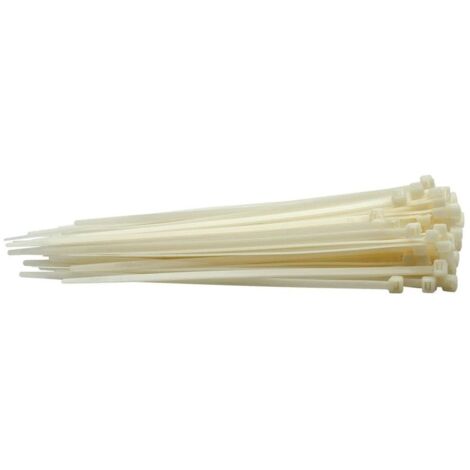 Draper 70394 - Fascette per cavi in nylon, 4,8 x 200 mm, 100 pezzi, colore: Bianco