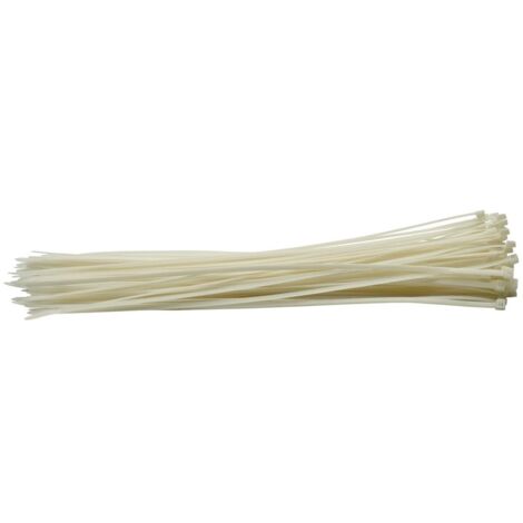 Draper 70401 - Fascette per cavi in nylon, 4,8 x 400 mm, 100 pezzi, colore: Bianco