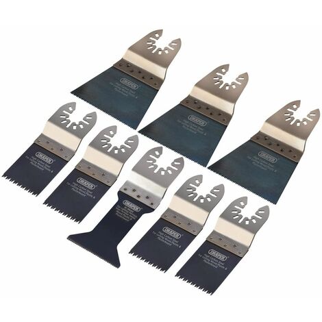 Draper 70483 Oscillating Multi-Tool Accessory Blade Set (8 Pieces) for Versatile Cutting and Sanding