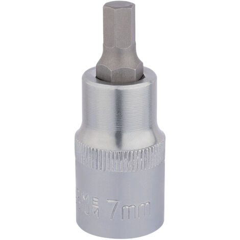 Draper 7.0x55mm Hex Socket Bit for 1/2" Square Drive – Metric Hexagonal Socket Bits (Model 16300)