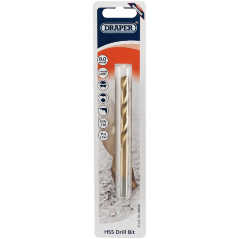 Draper 8.0mm HSS Titanium Drill Bit (38840)