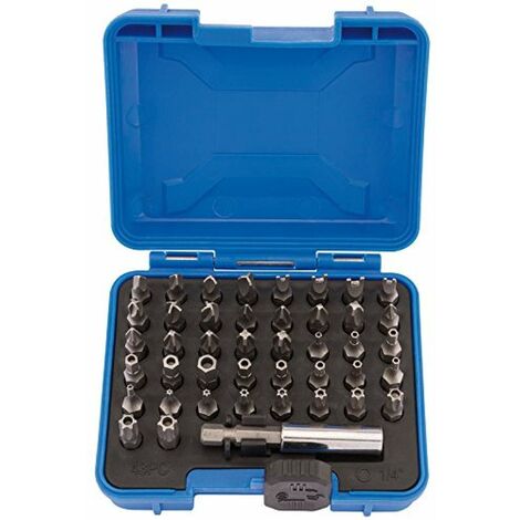 Draper 82397 - Set di punte per cacciavite di sicurezza, 43 pezzi, colore: Argento