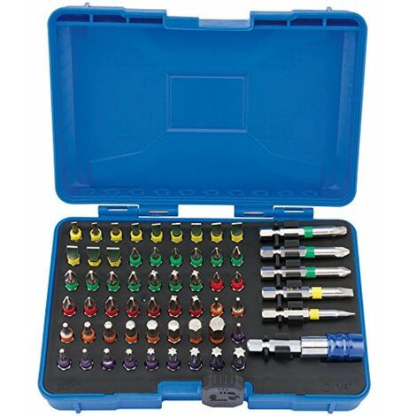 Draper 82405 Set di punte per cacciavite colorate con supporto magnetico (60 pezzi)