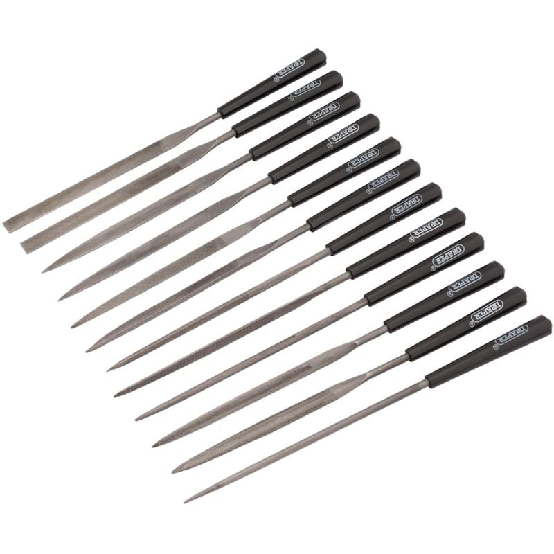 140mm Needle File Set (12 Piece) (82640) - Draper